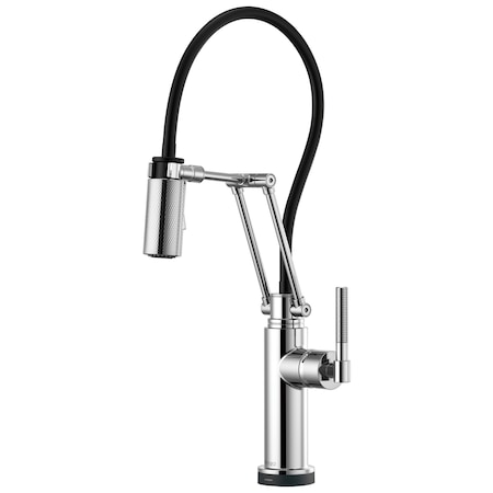 Brizo Litze SmartTouch Articulating Faucet with Knurled Handle 64243LF-PC
